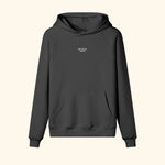 Portraits de Famille The Essentials The Hoodie Pass Embroidered Midnight Black Heavy Cotton Front