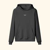 Portraits de Famille The Essentials The Hoodie Pass Embroidered Midnight Black Heavy Cotton Front