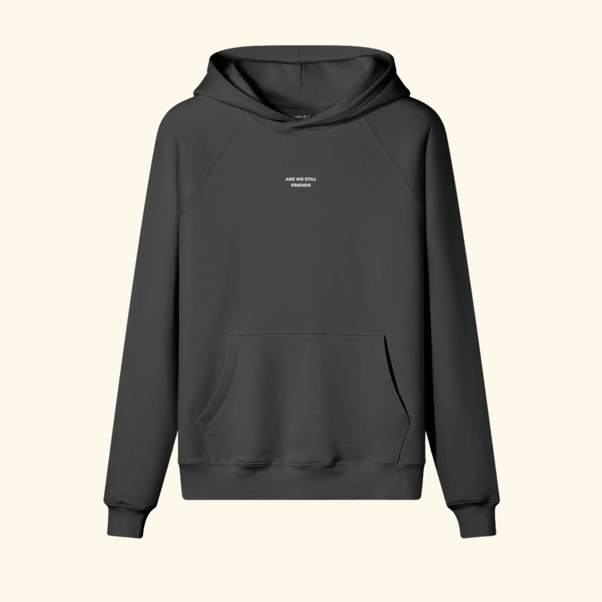 Portraits de Famille The Essentials The Hoodie Pass Embroidered Midnight Black Heavy Cotton Front