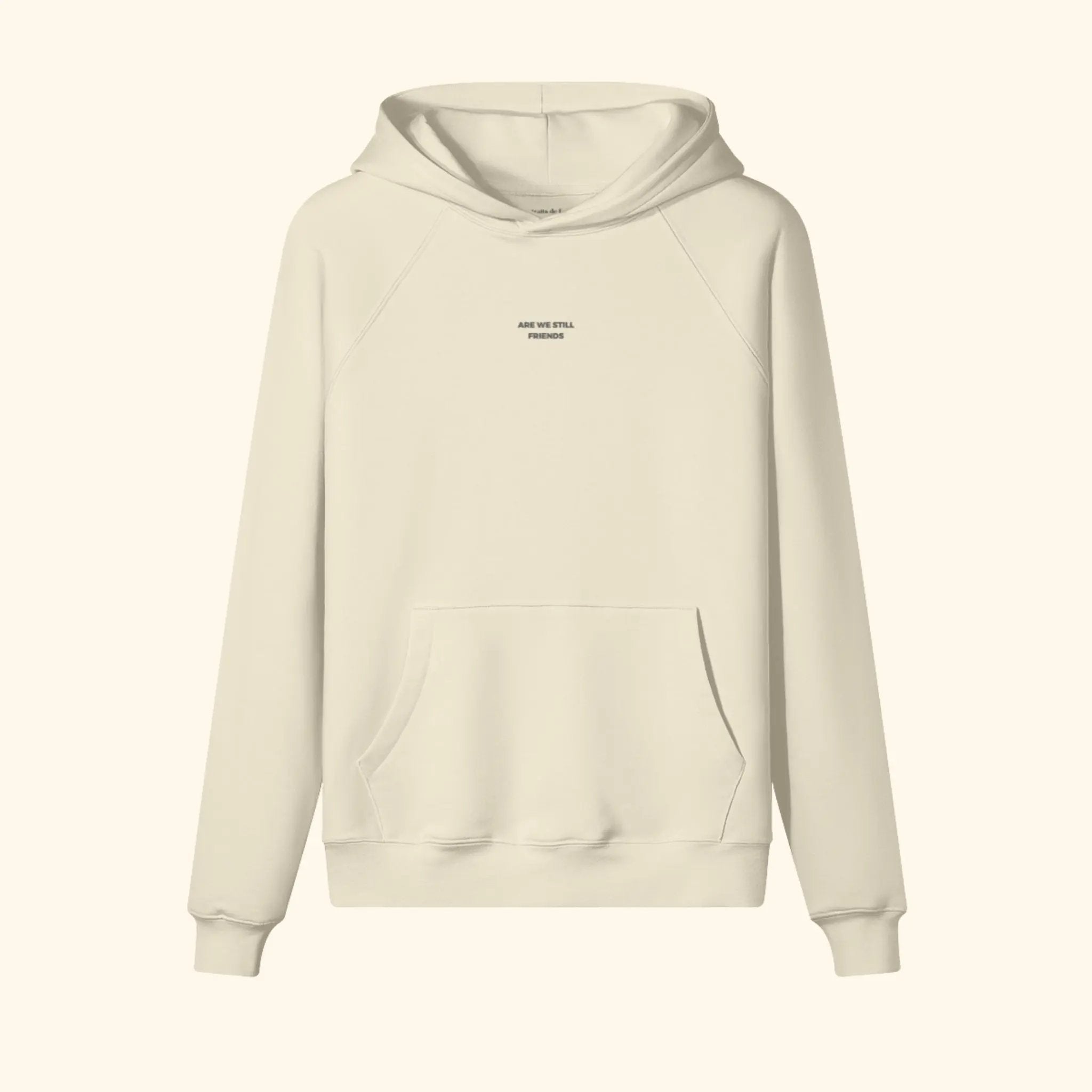 Portraits de Famille The Essentials The Hoodie Pass Embroidered Pastel Beige Heavy Cotton Front