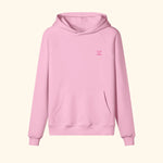 Portraits de Famille The Essentials The Hoodie Question Embroidered Flamingo Pink Heavy Cotton Front