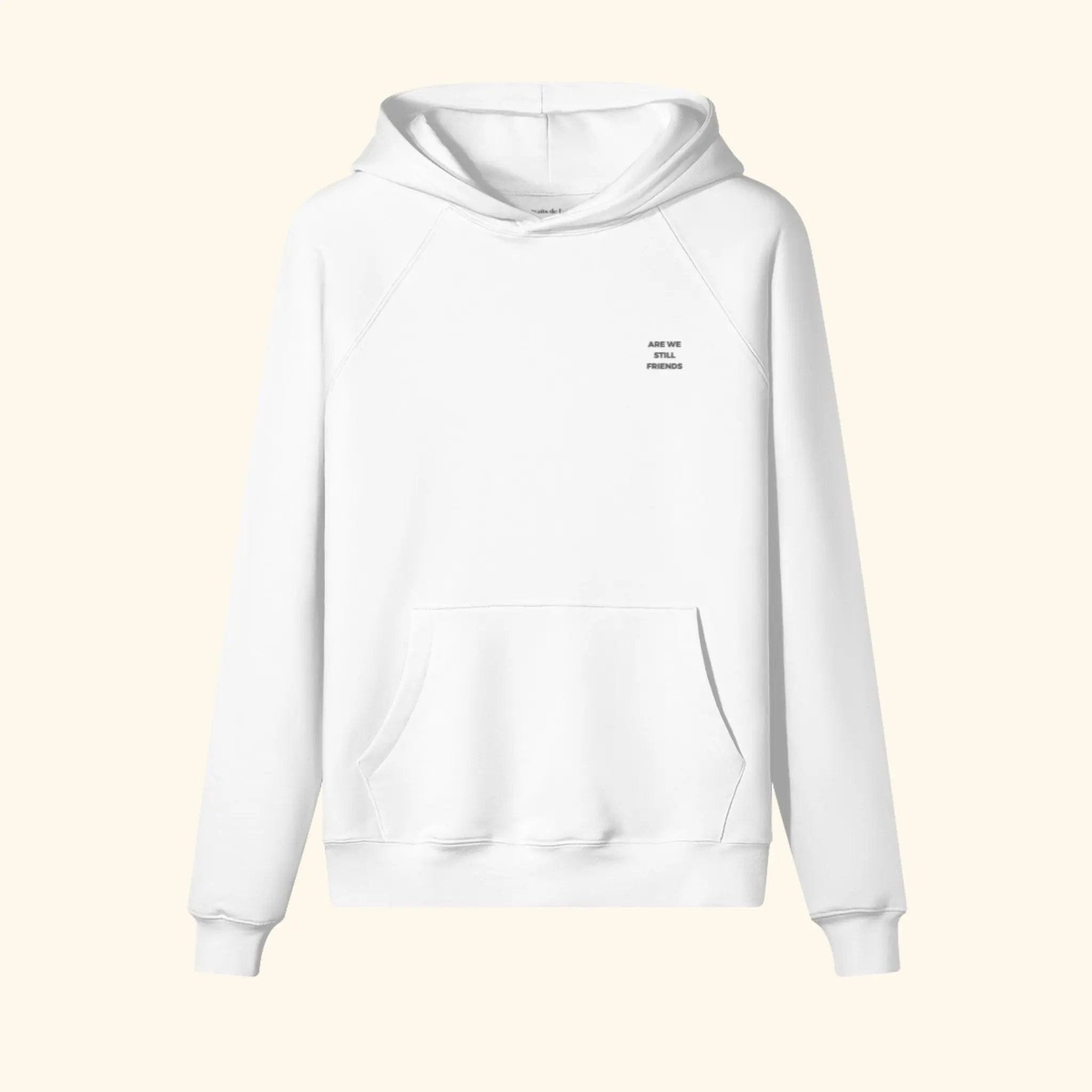 Portraits de Famille The Essentials The Hoodie Question Embroidered Off White Heavy Cotton Front