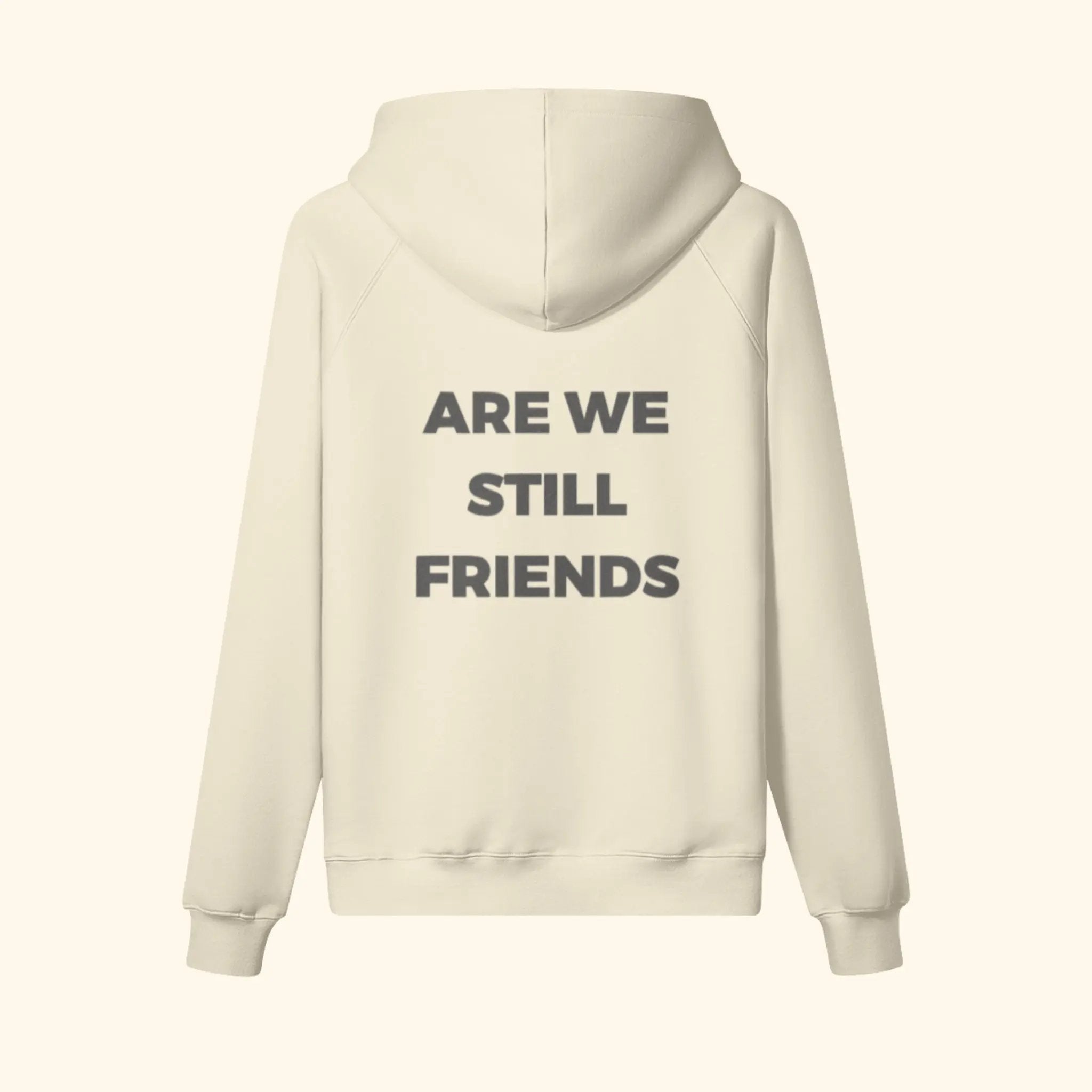 Portraits de Famille The Essentials The Hoodie Question Embroidered Pastel Beige Heavy Cotton Back