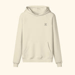 Portraits de Famille The Essentials The Hoodie Question Embroidered Pastel Beige Heavy Cotton Front