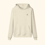 Portraits de Famille The Essentials The Hoodie Question Embroidered Pastel Beige Heavy Cotton Front