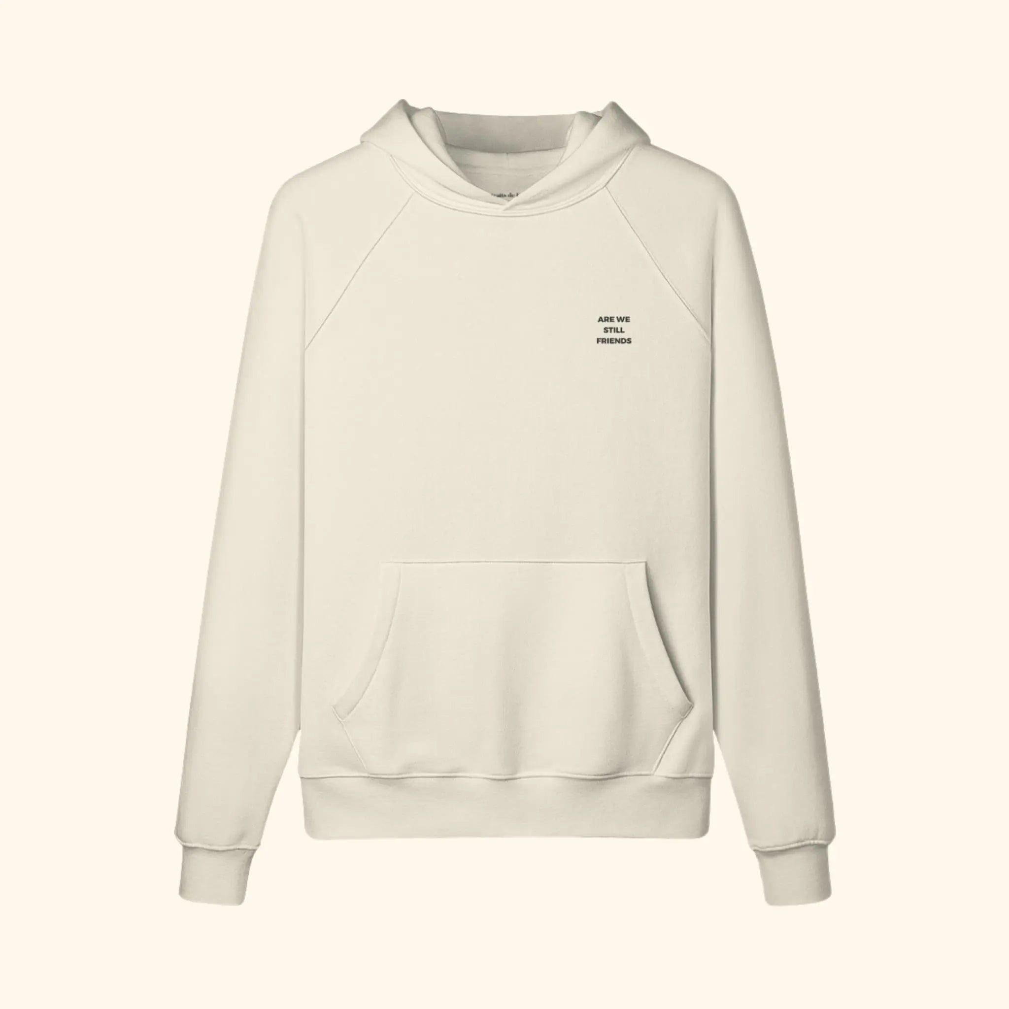 Portraits de Famille The Essentials The Hoodie Question Pastel Beige Heavy Cotton Front