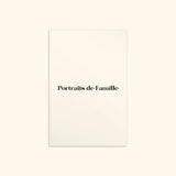Portraits de Famille The Essentials The Postcard Logo Matte Paper Front