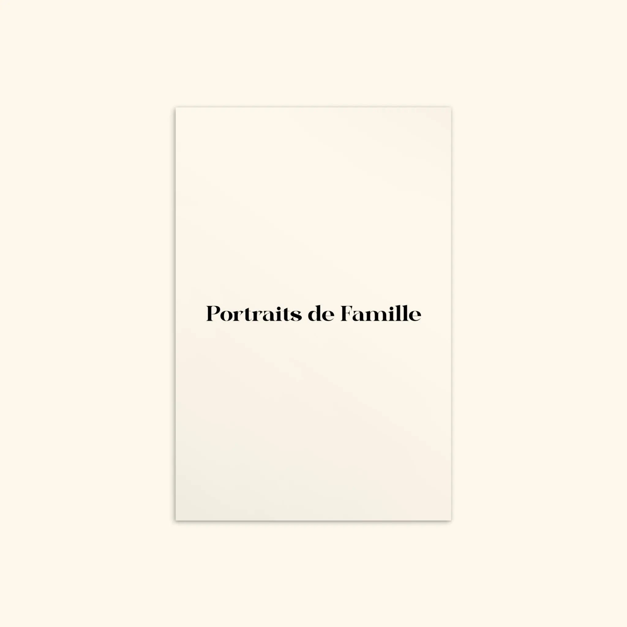 Portraits de Famille The Essentials The Postcard Logo Matte Paper Front