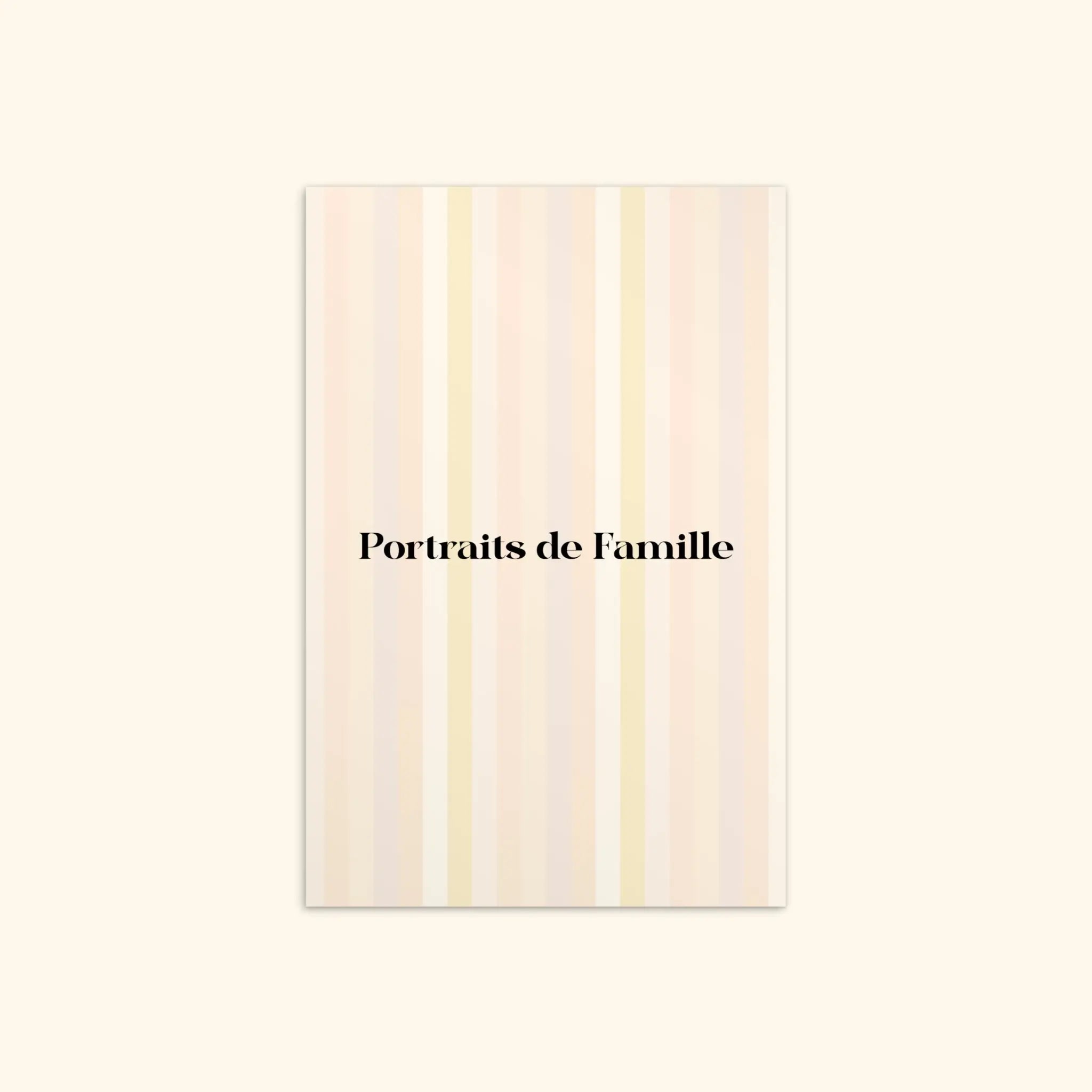 Portraits de Famille The Essentials The Postcard Logo Palette Matte Paper Front
