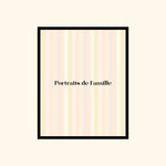 Portraits de Famille The Essentials The Print Logo Palette High Quality Unframed Giclee Paper Type Hahnemuehle Pearl Paper