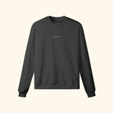 Portraits de Famille The Essentials The Sweatshirt Logo Embroidered Midnight Black Heavy Cotton Front