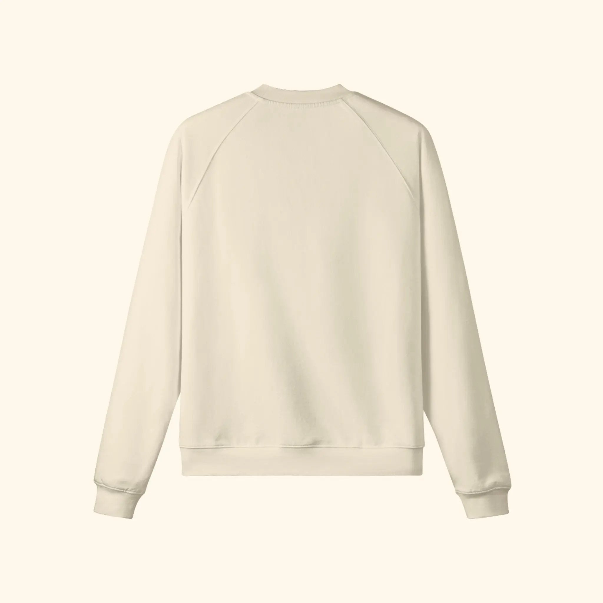 Portraits de Famille The Essentials The Sweatshirt Logo Embroidered Pastel Beige Heavy Cotton Back