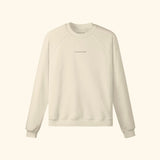 Portraits de Famille The Essentials The Sweatshirt Logo Embroidered Pastel Beige Heavy Cotton Front