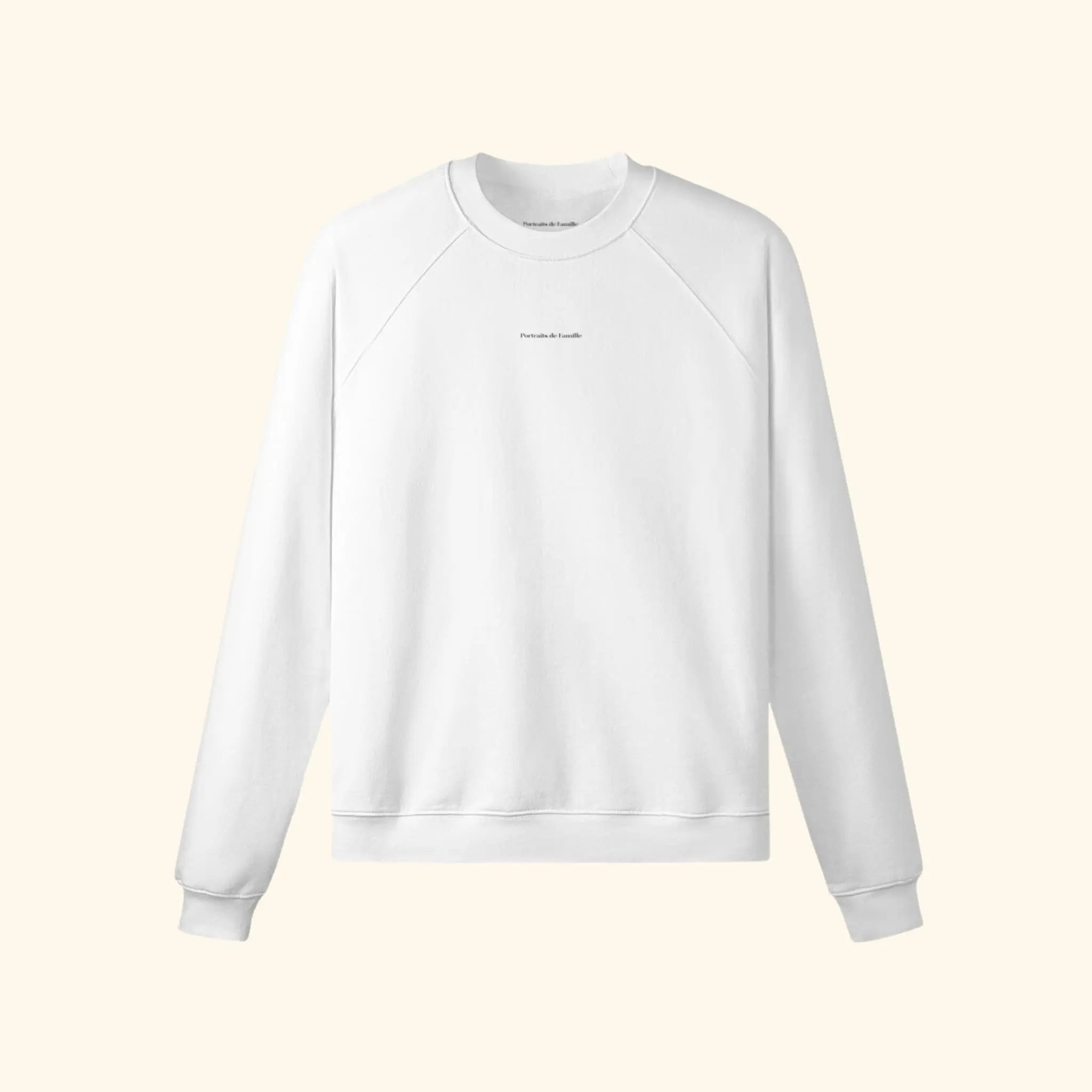 Portraits de Famille The Essentials The Sweatshirt Logo Off White Heavy Cotton Front