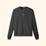 Portraits de Famille The Essentials The Sweatshirt Pass Embroidered Midnight Black Heavy Cotton Front