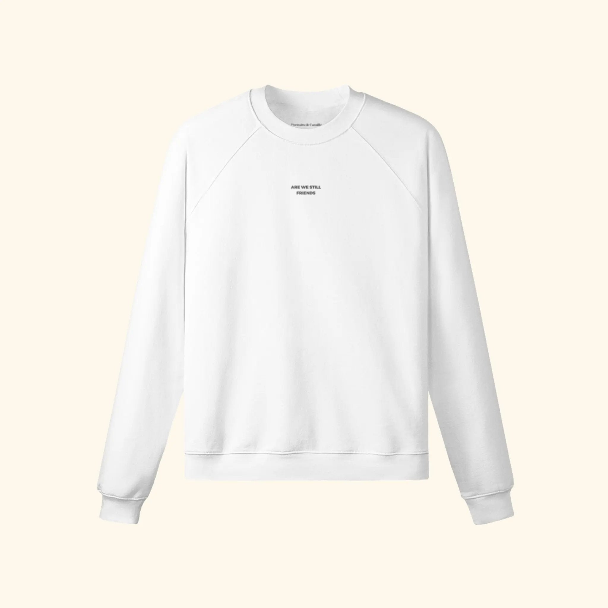Portraits de Famille The Essentials The Sweatshirt Pass Embroidered Off White Heavy Cotton Front