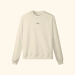 Portraits de Famille The Essentials The Sweatshirt Pass Embroidered Pastel Beige Heavy Cotton Front