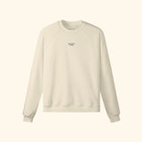 Portraits de Famille The Essentials The Sweatshirt Pass Embroidered Pastel Beige Heavy Cotton Front