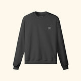 Portraits de Famille The Essentials The Sweatshirt Question Embroidered Midnight Black Heavy Cotton Front