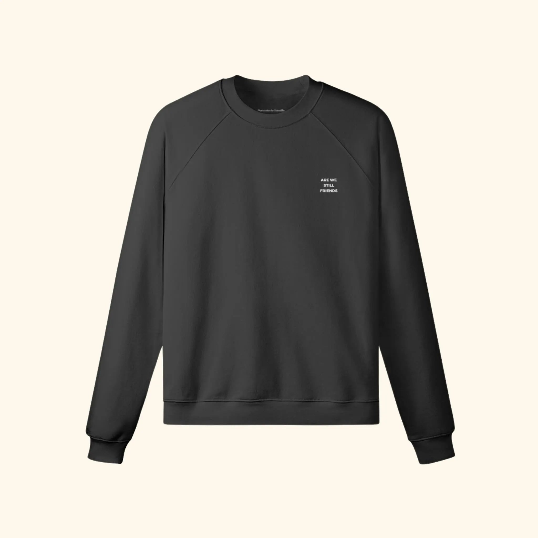 Portraits de Famille The Essentials The Sweatshirt Question Midnight Black Heavy Cotton Front