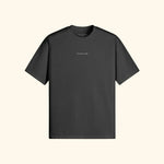 Portraits de Famille The Essentials The Tee Logo Embroidered Midnight Black Heavy Cotton Front