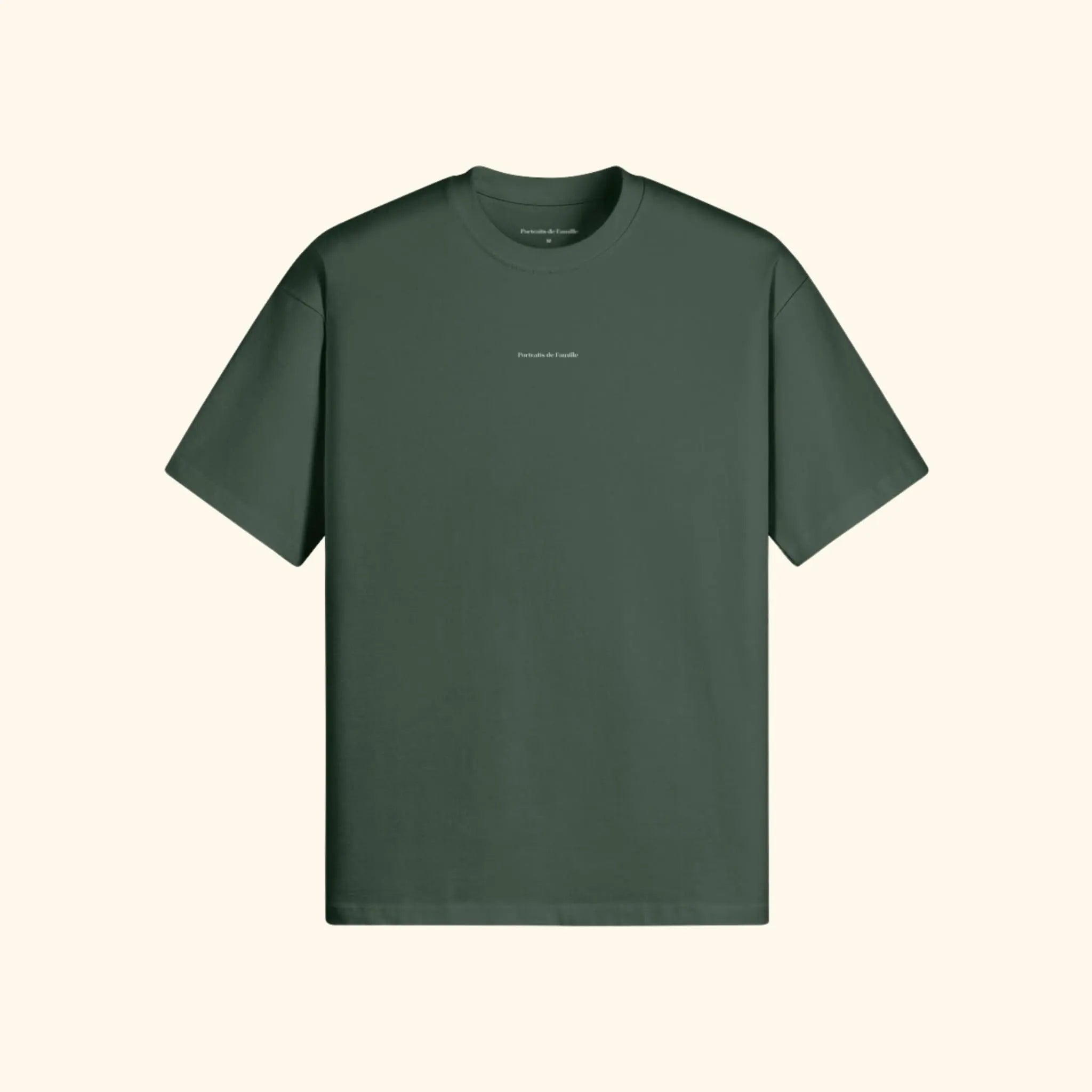 Portraits de Famille The Essentials The Tee Logo Forest Green Heavy Cotton Front