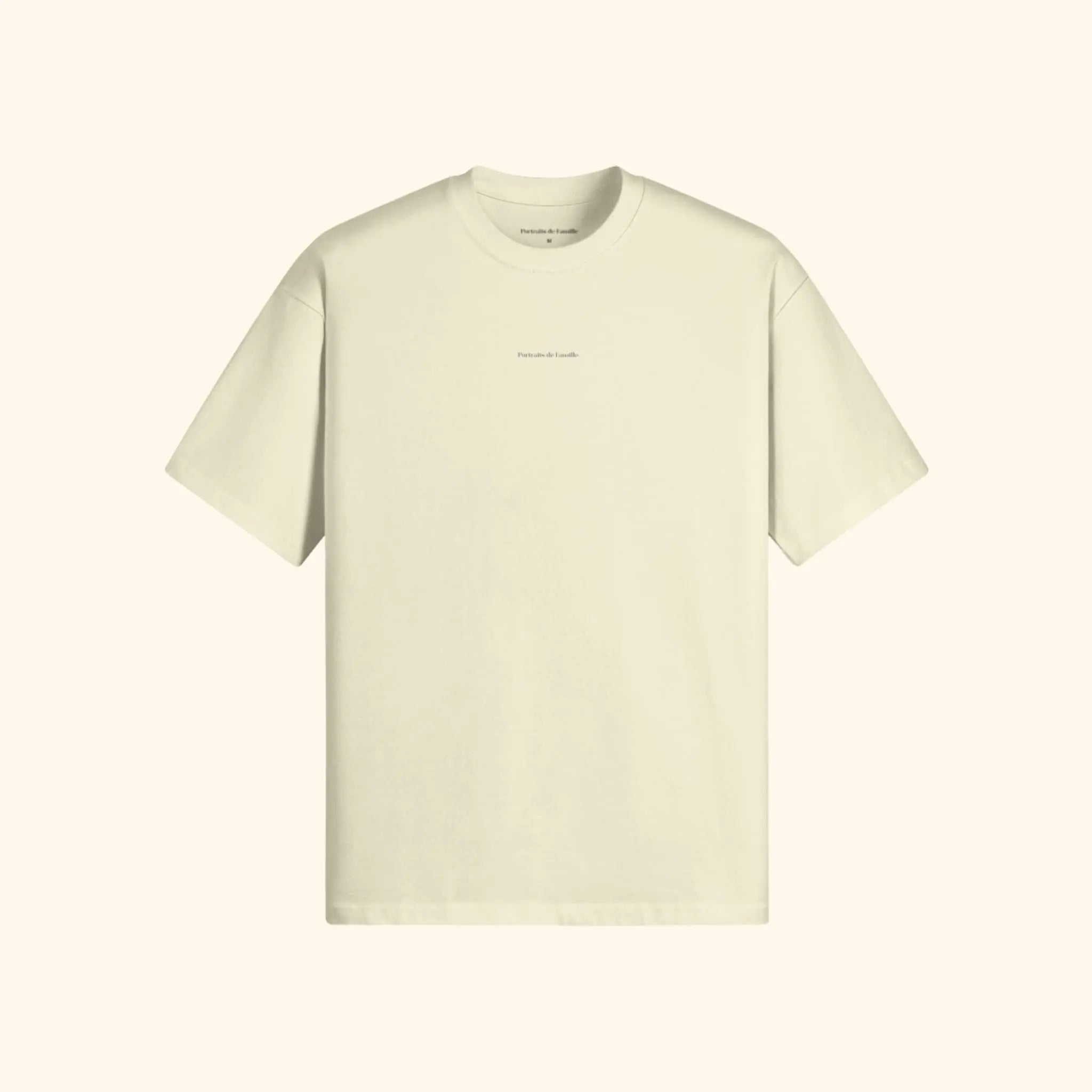 Portraits de Famille The Essentials The Tee Logo Pastel Cream Heavy Cotton Front