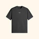Portraits de Famille The Essentials The Tee Pass Embroidered Midnight Black Heavy Cotton Front