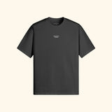 Portraits de Famille The Essentials The Tee Pass Embroidered Midnight Black Heavy Cotton Front