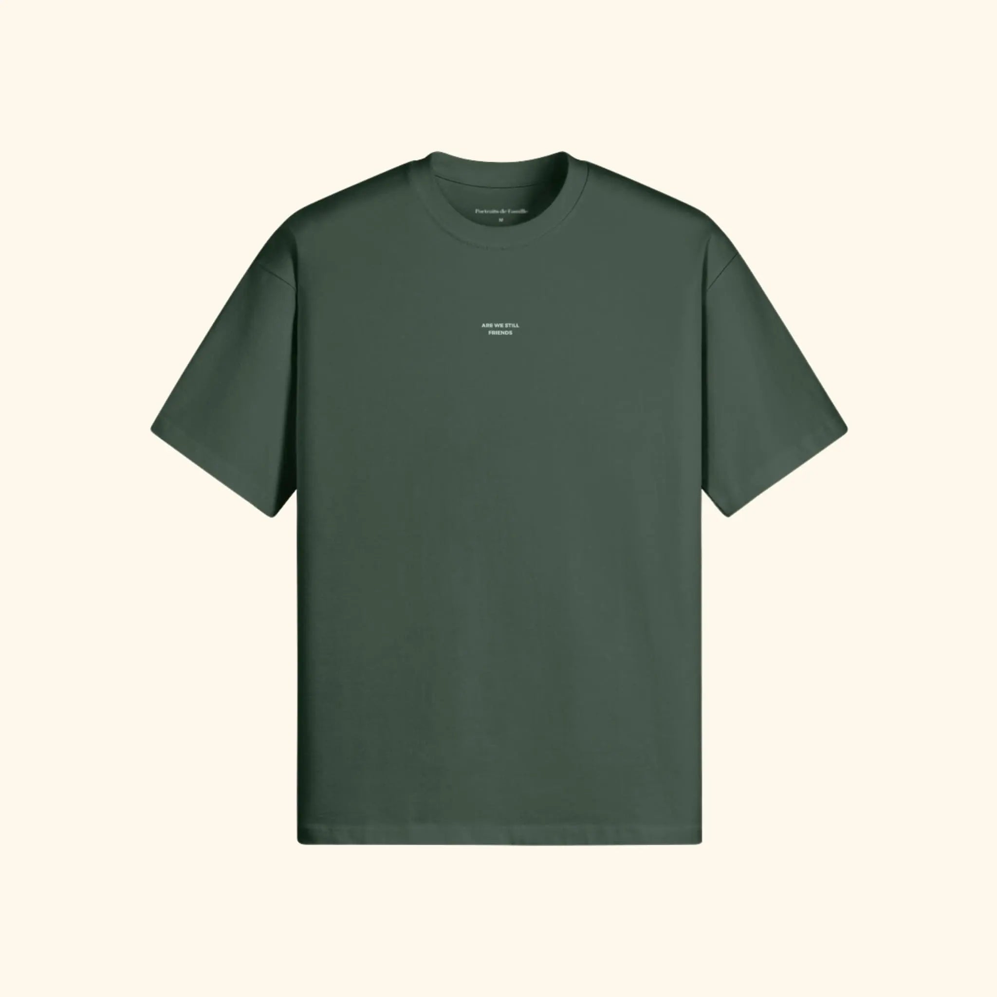Portraits de Famille The Essentials The Tee Pass Forest Green Heavy Cotton Front