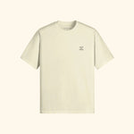 Portraits de Famille The Essentials The Tee Question Embroidered Pastel Cream Heavy Cotton Front