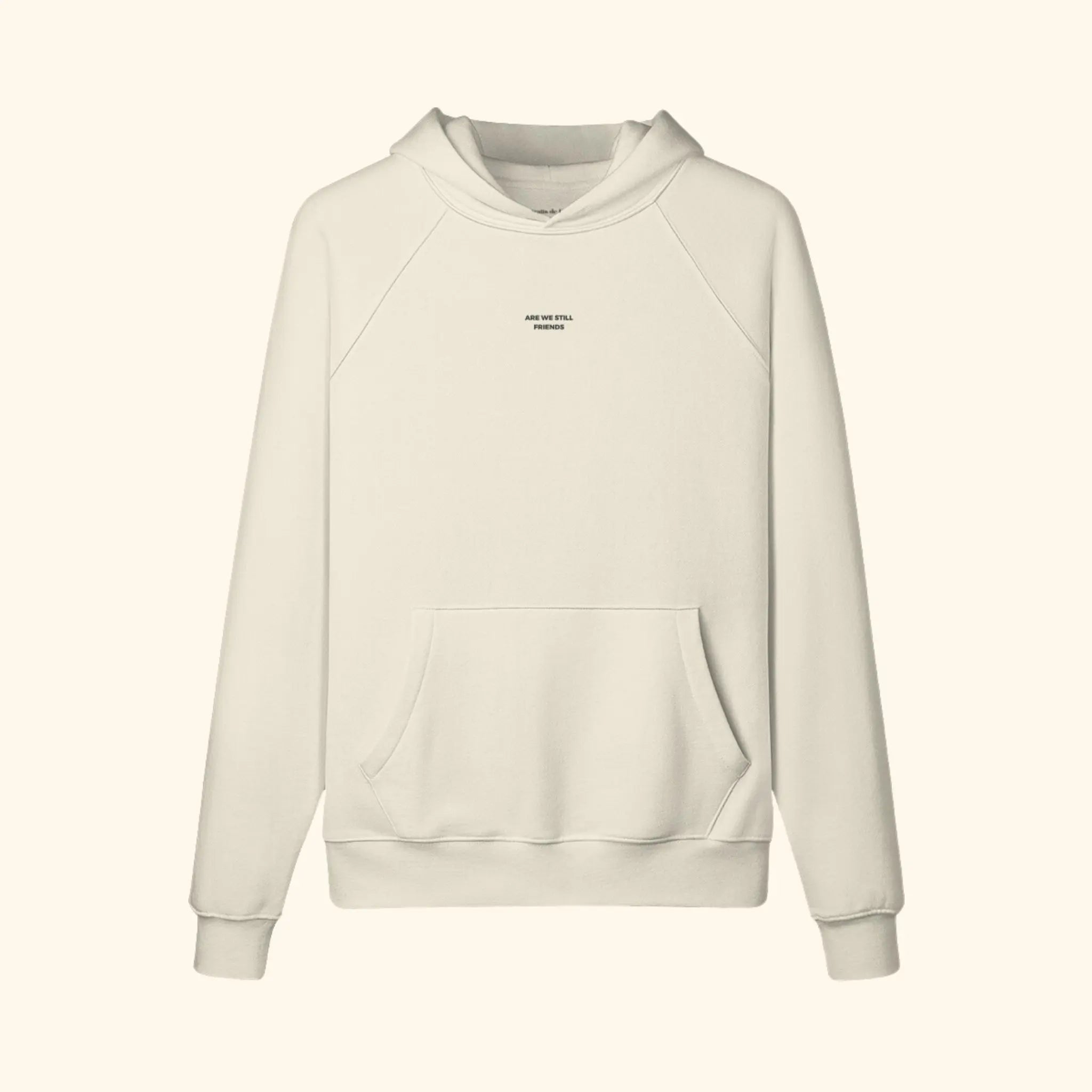 Portraits de Famille The Hoodie 1 Year Anniversary Pastel Beige Heavy Cotton Front