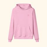 Portraits de Famille The Hoodie 2 Year Anniversary Flamingo Pink Heavy Cotton Front
