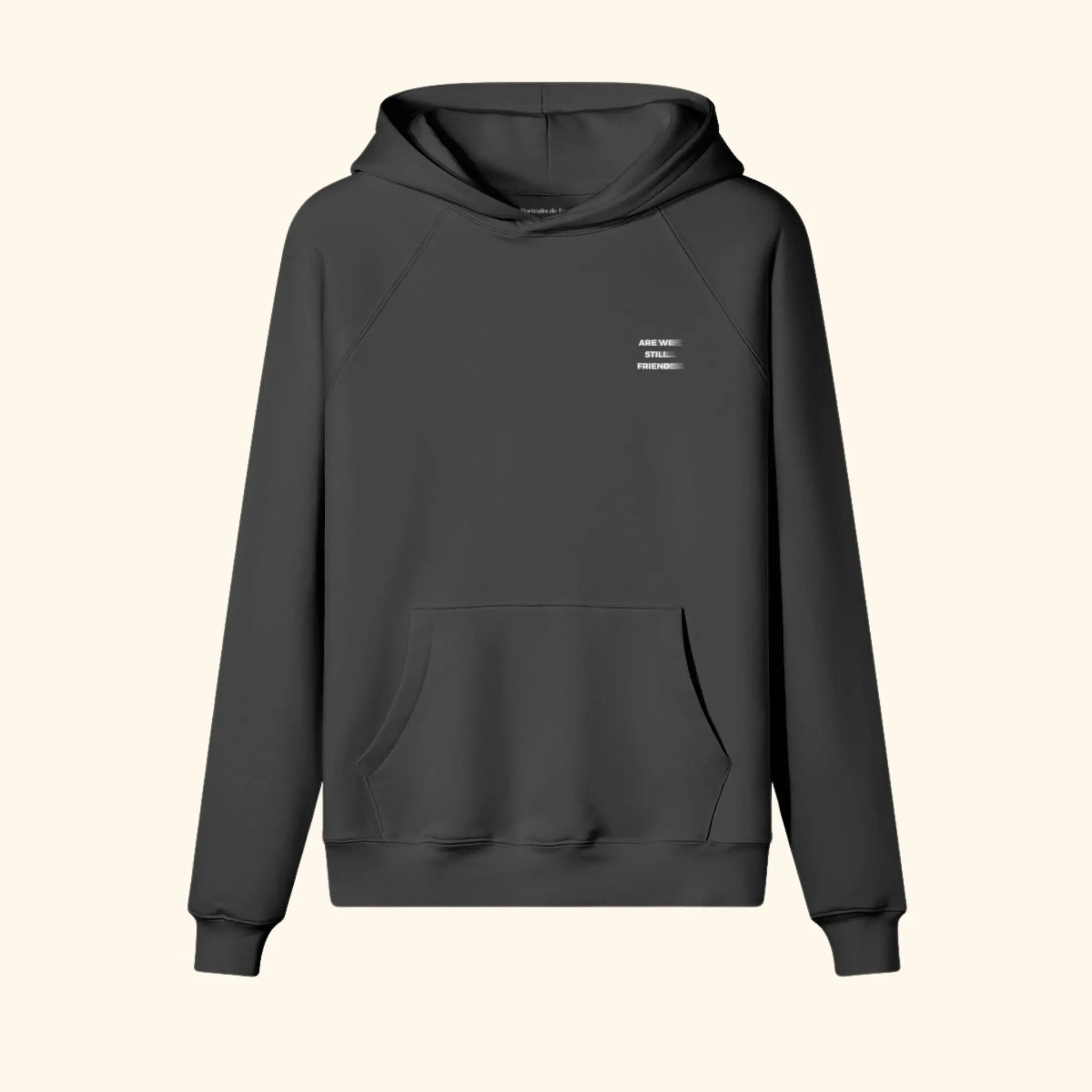 Portraits de Famille The Hoodie 2 Year Anniversary Midnight Black Heavy Cotton Front
