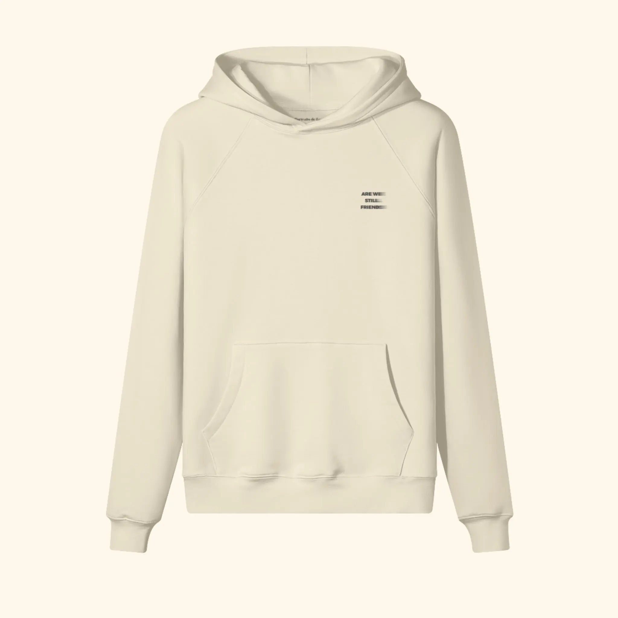 Portraits de Famille The Hoodie 2 Year Anniversary Pastel Beige Heavy Cotton Front