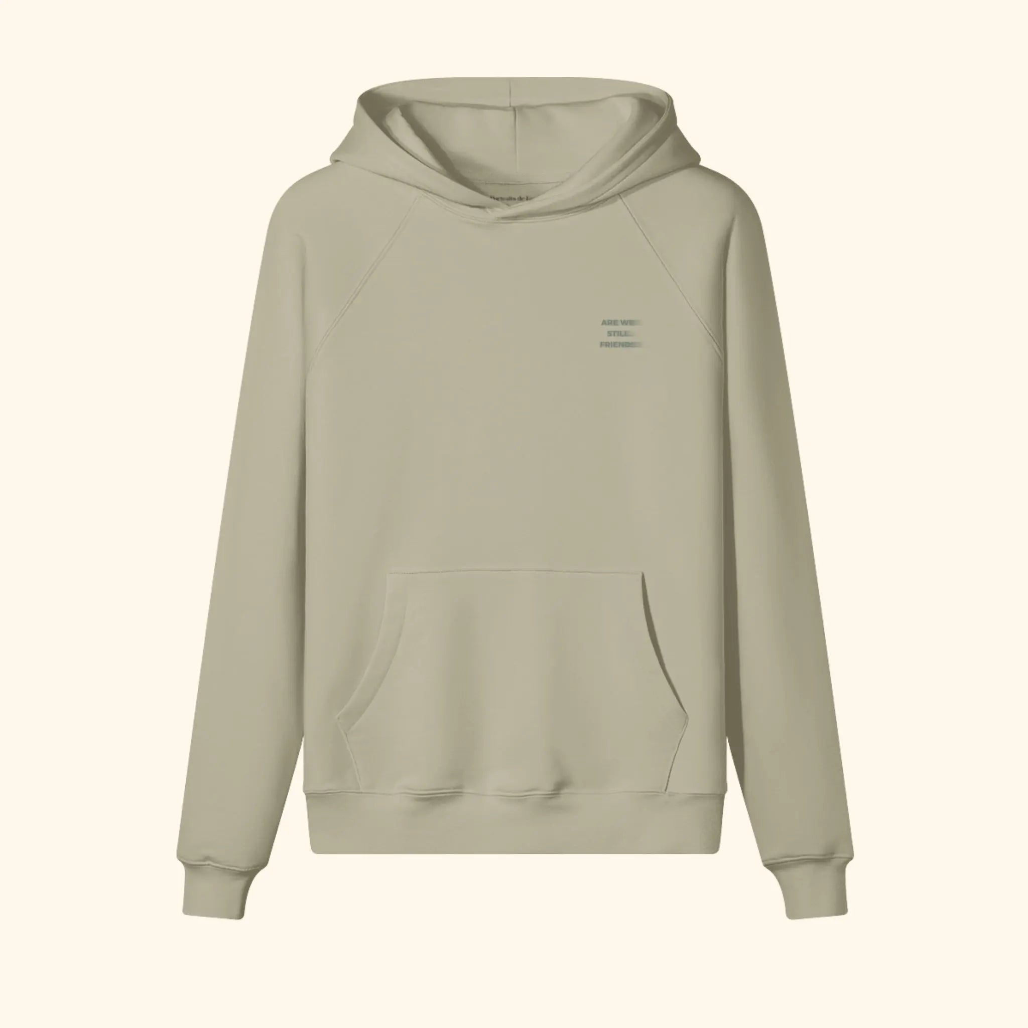 Portraits de Famille The Hoodie 2 Year Anniversary Soft Khaki Heavy Cotton Front