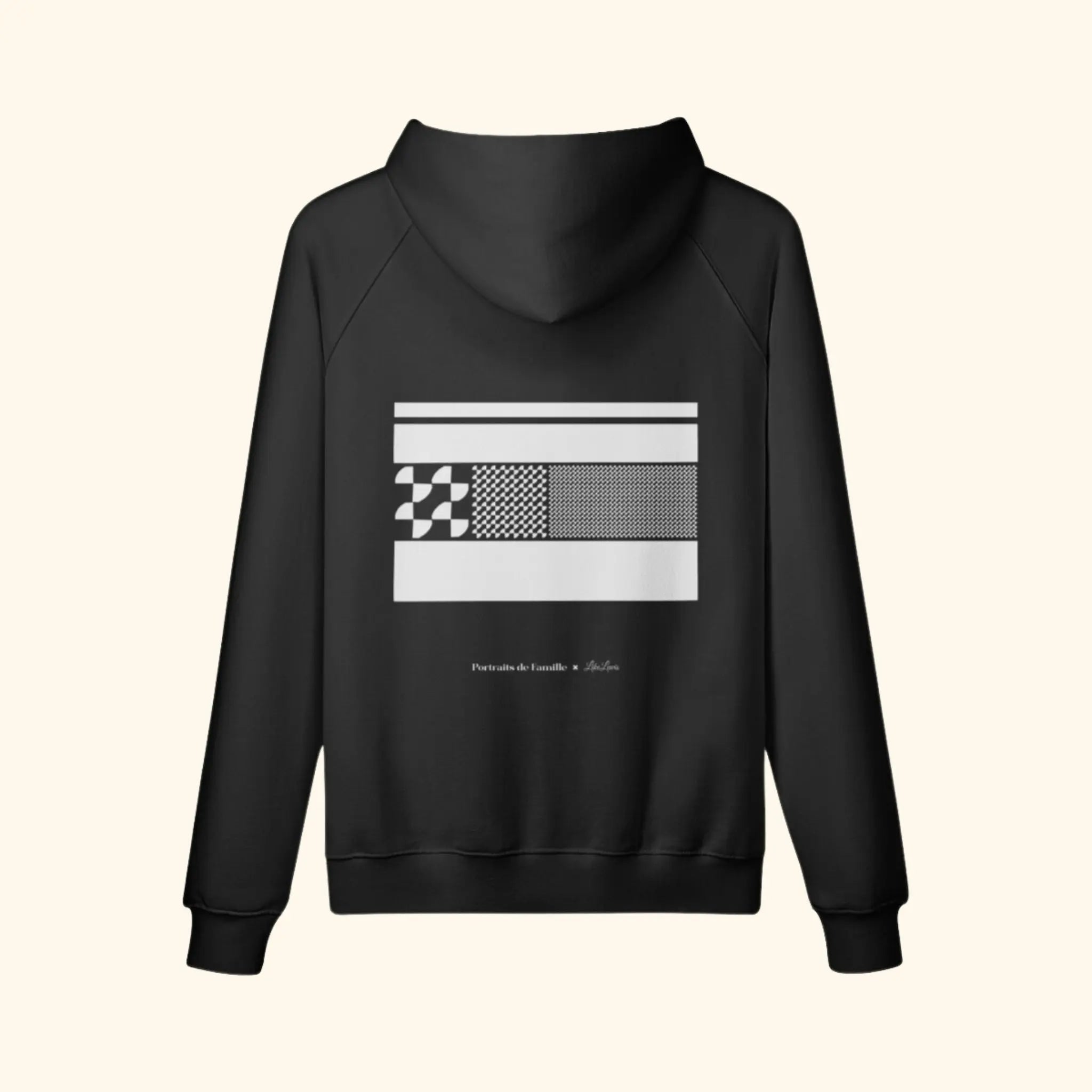 Portraits de Famille The Hoodie Anon Midnight Black Heavy Cotton Back