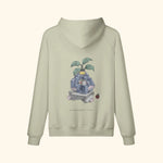 Portraits de Famille The Hoodie Blooming Soft Khaki Heavy Cotton Back