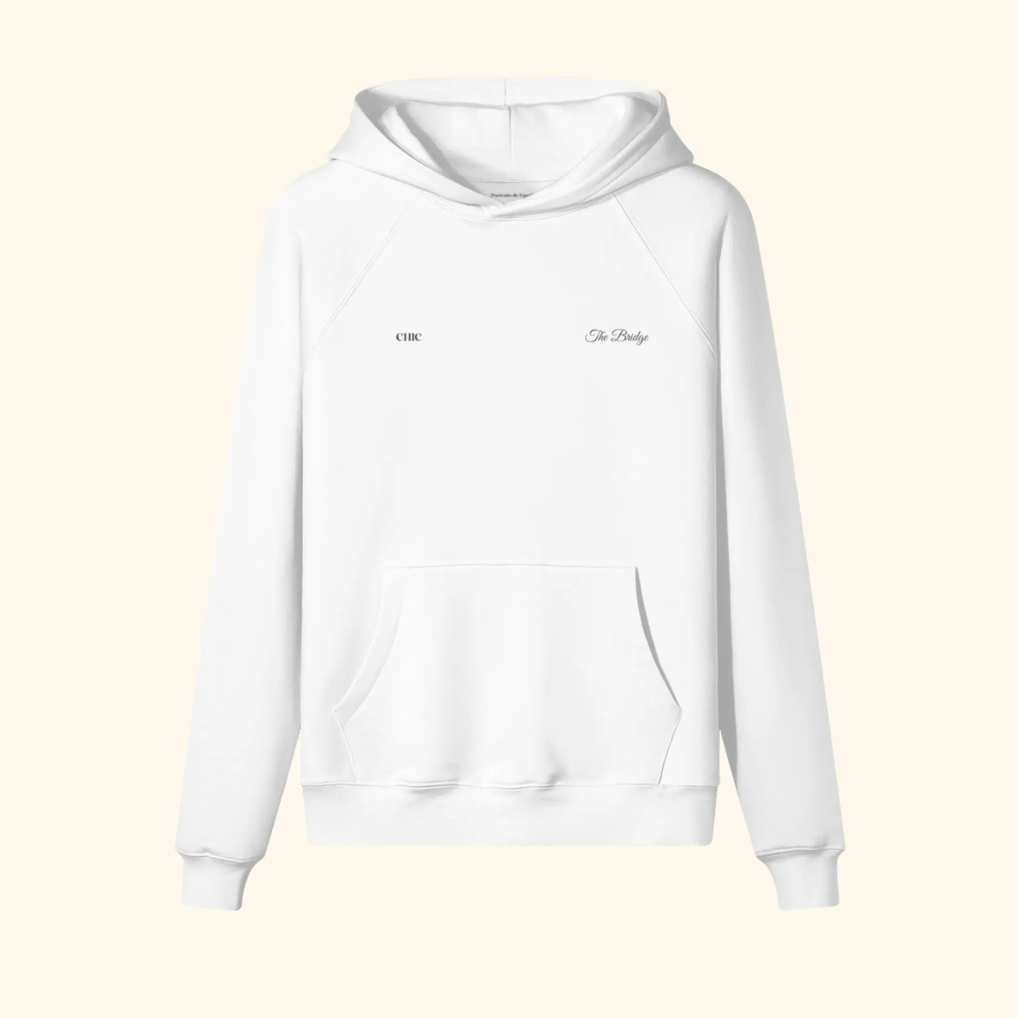 Portraits de Famille The Hoodie Bridge Off White Heavy Cotton Front