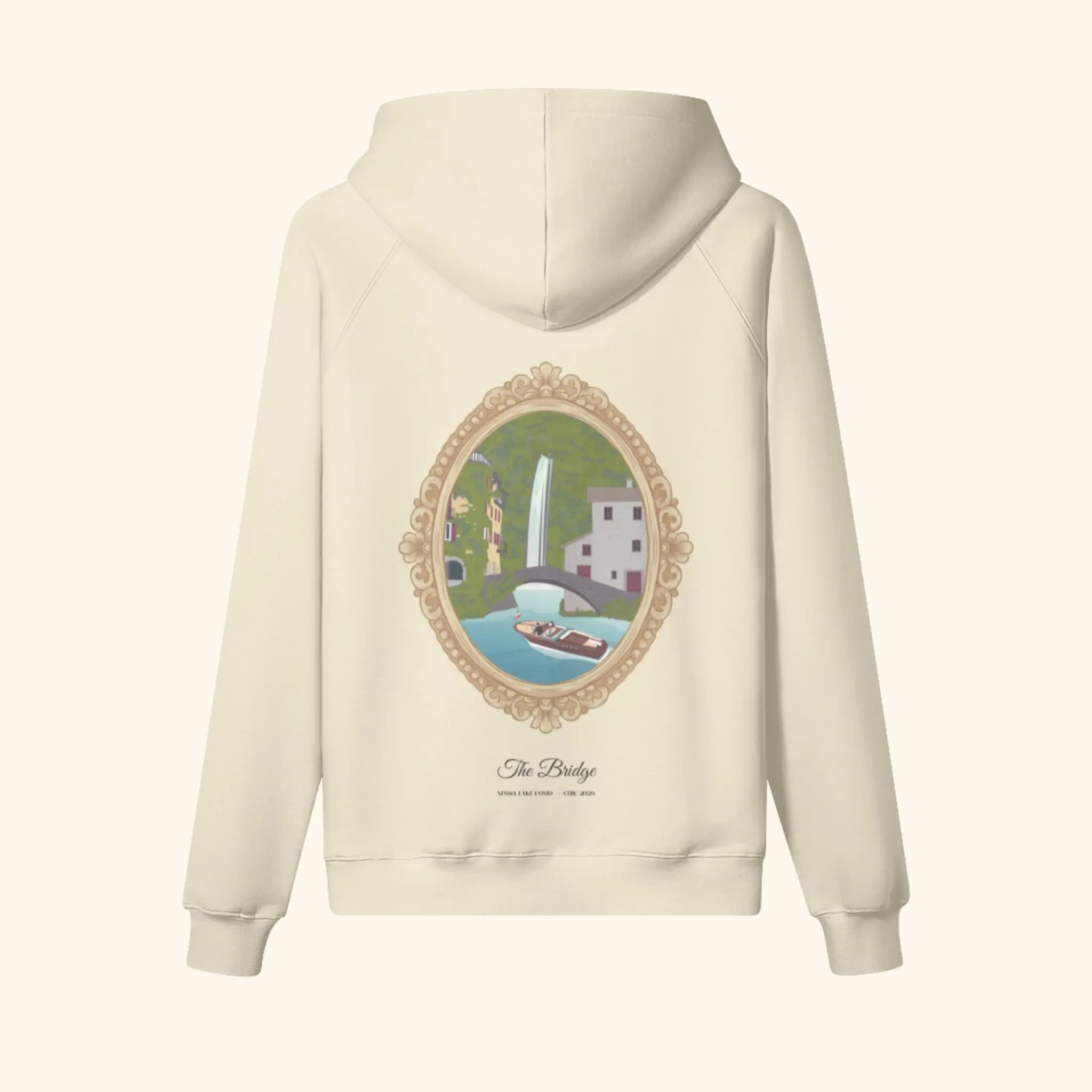 Portraits de Famille The Hoodie Bridge Off Pastel Beige Cotton Back