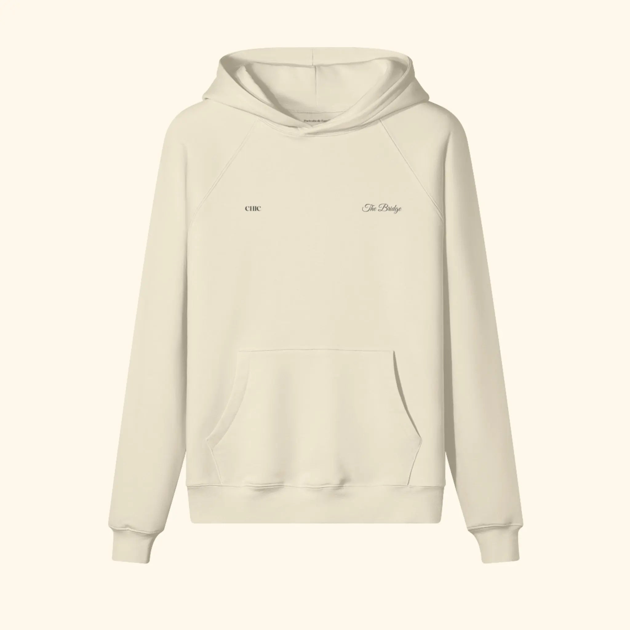 Portraits de Famille The Hoodie Bridge Off Pastel Beige Cotton Front