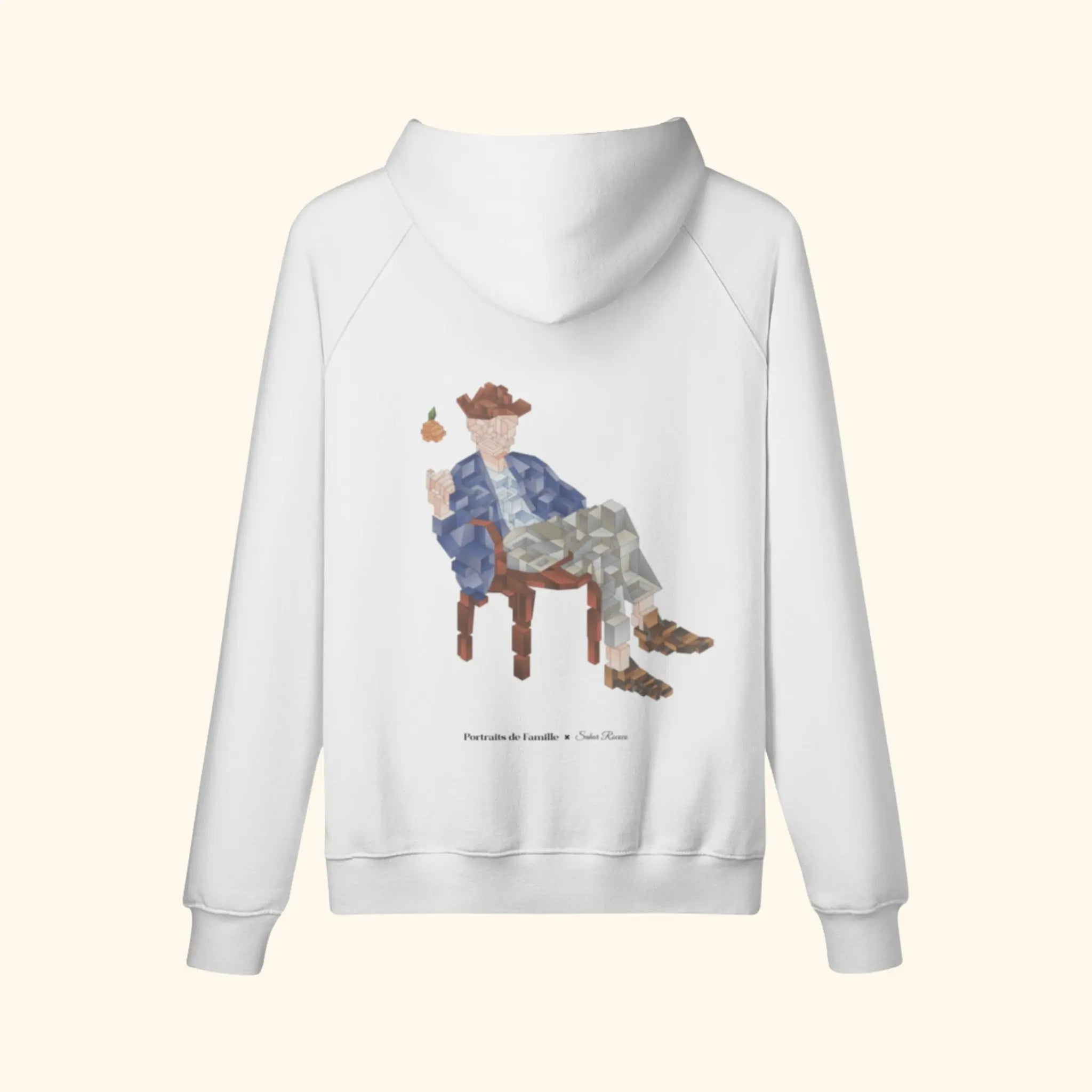 Portraits de Famille The Hoodie Catch Off White Heavy Cotton Back