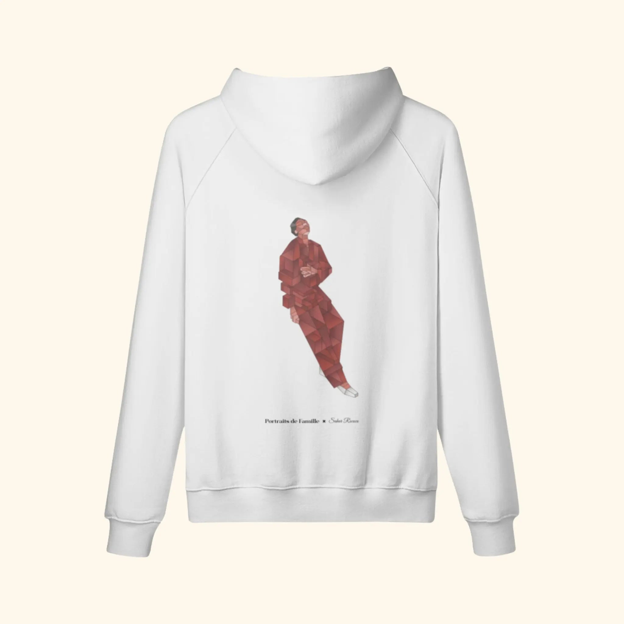 Portraits de Famille The Hoodie Discomfort Off White Heavy Cotton Back