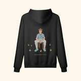 Portraits de Famille The Hoodie Falling Midnight Black Heavy Cotton Back