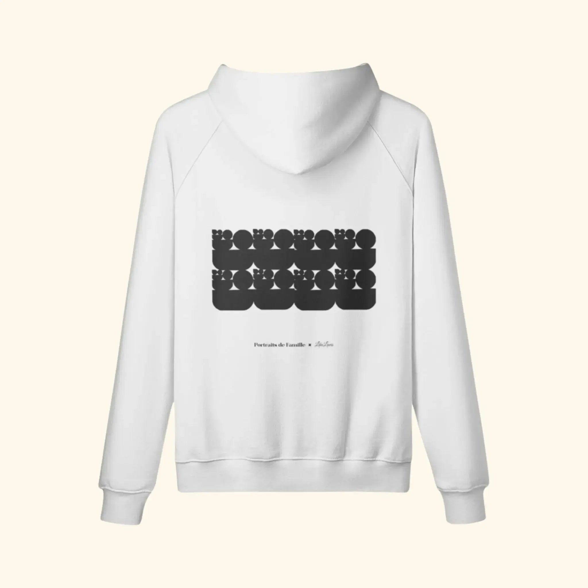 Portraits de Famille The Hoodie Family Off White Heavy Cotton Back