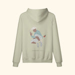 Portraits de Famille The Hoodie Fly Away Soft Khaki Heavy Cotton Back