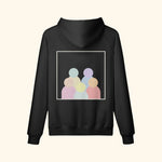 Portraits de Famille The Hoodie Logo Midnight Black Heavy Cotton Back