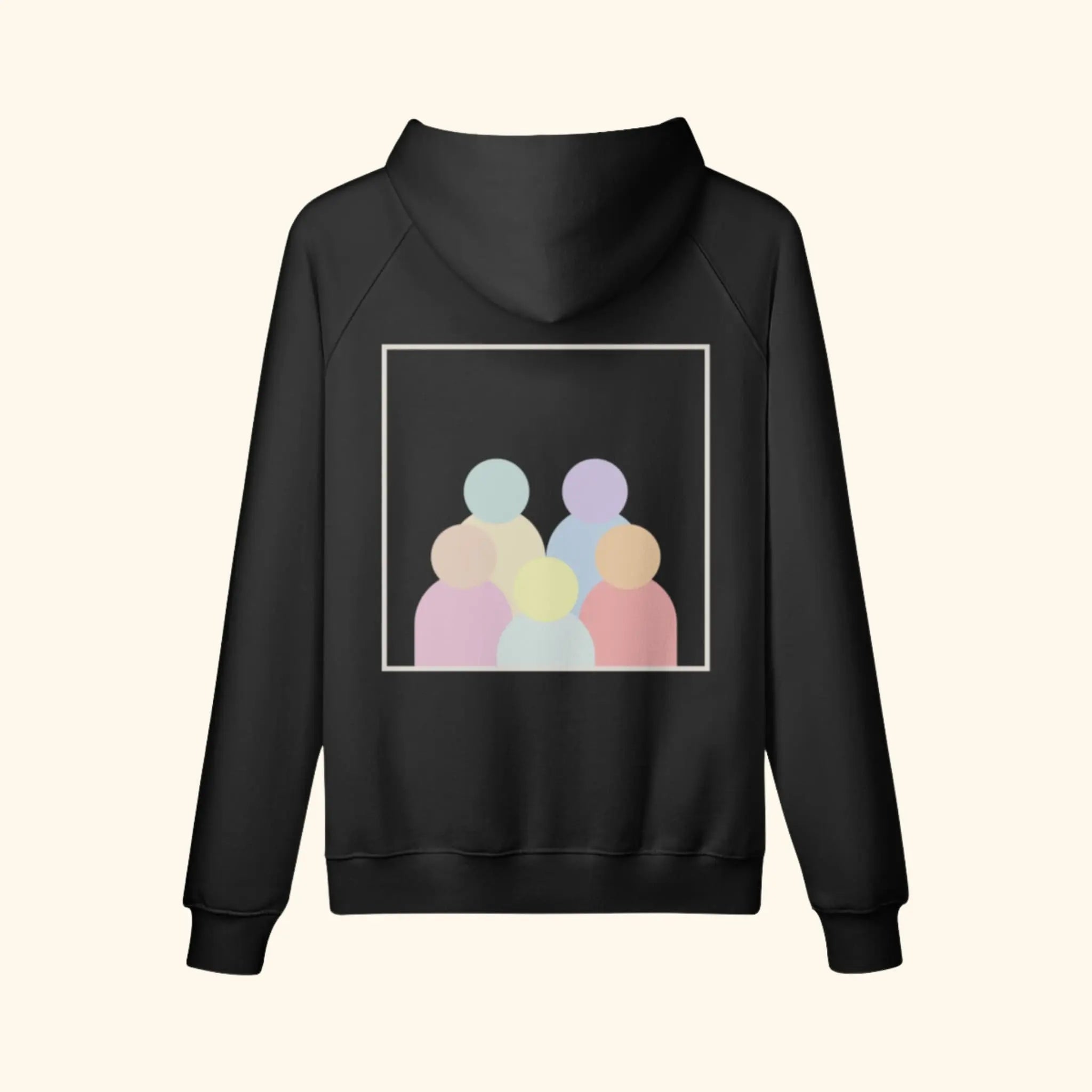 Portraits de Famille The Hoodie Logo Midnight Black Heavy Cotton Back