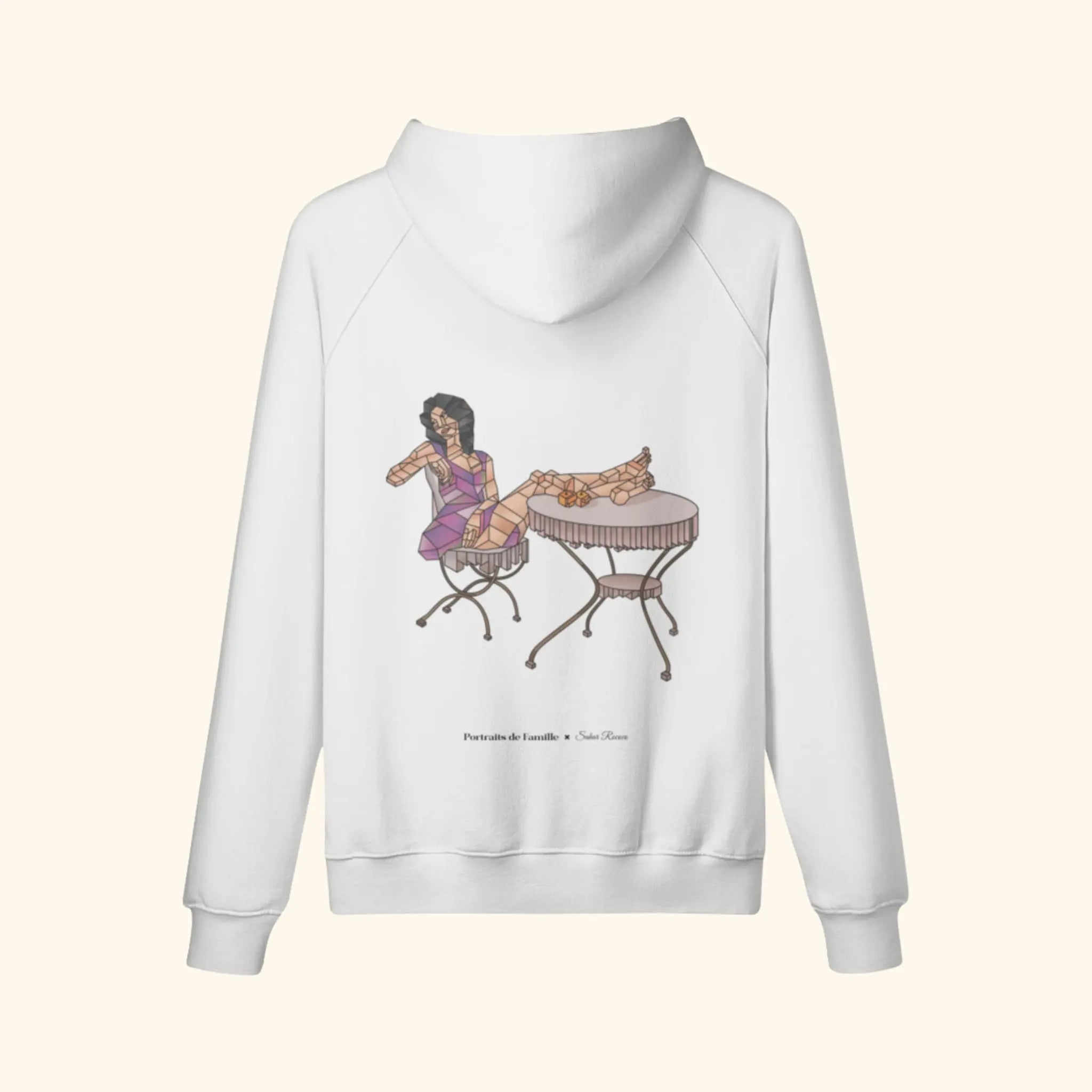 Portraits de Famille The Hoodie Orchard Off White Heavy Cotton Back