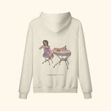 Portraits de Famille The Hoodie Orchard Pastel Beige Heavy Cotton Back
